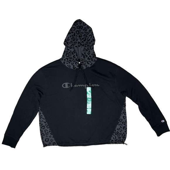 Champion Women’s Black/Grey Hoodie with Adjustable Waist Size XL - Picture 1 of 8